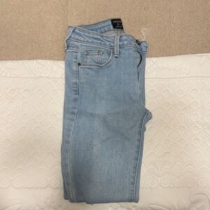 Zara Pale Blue High-Rise Skinny Jeans